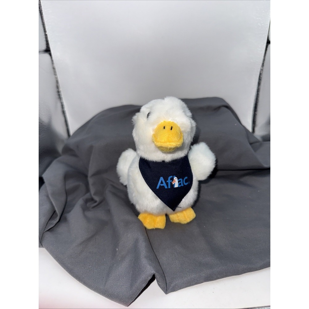 Aflac Plush Duck Talking Small 6" White With Blue Scarf Cancer Center